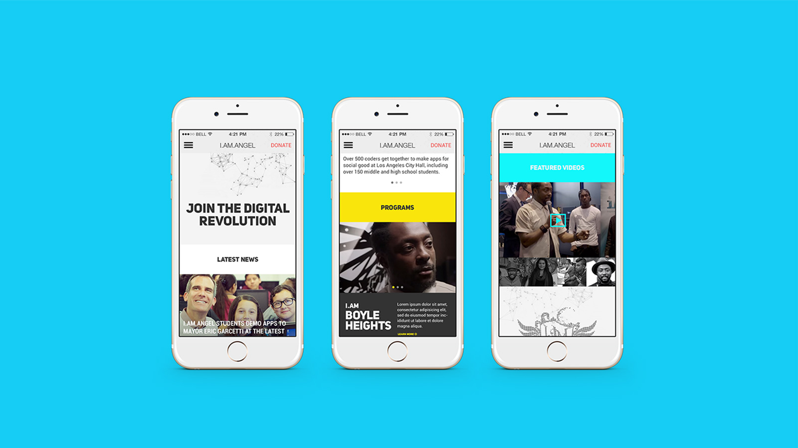 Will.I.Am mobile responsive website mockup