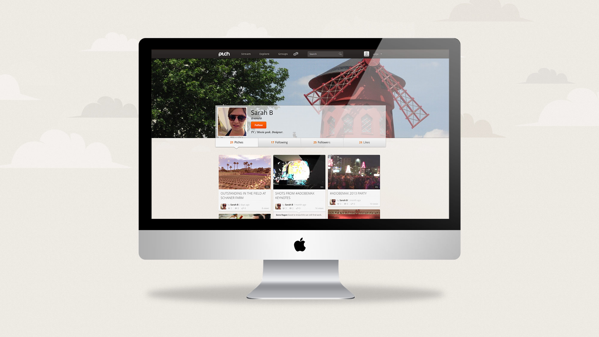 PTCH mobile app app website mockup
