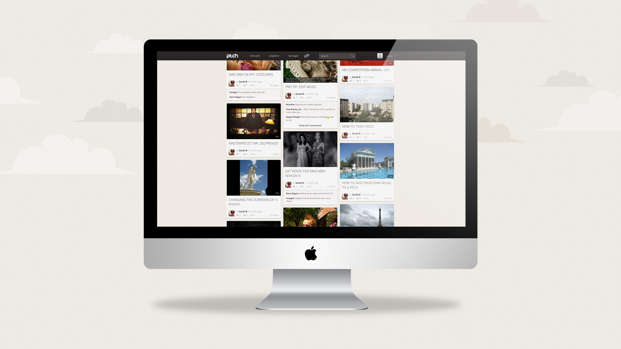 PTCH mobile app app website mockup