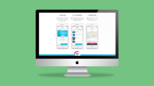 Charlie Ride Free rideshare website mockup