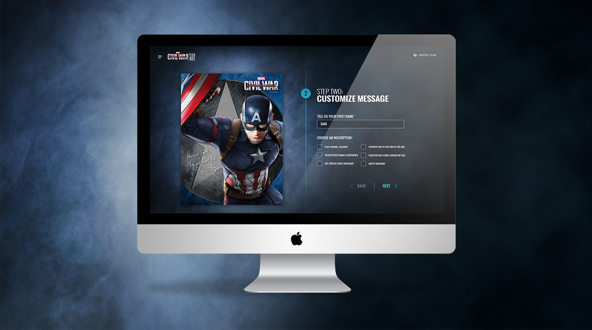 Disney Fankit website mockup