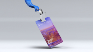 Ericsson Emodo conference badge mockup